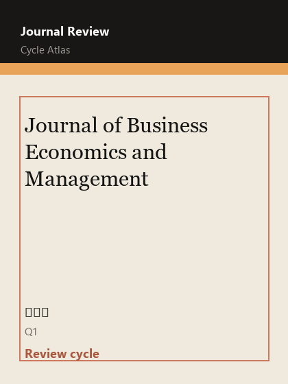 Journal of Business Economics and Management 期刊封面