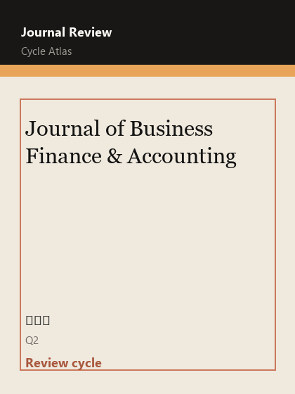 Journal of Business Finance & Accounting 期刊封面