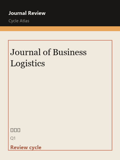 Journal of Business Logistics 期刊封面