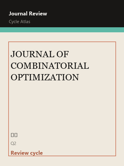 JOURNAL OF COMBINATORIAL OPTIMIZATION 期刊封面