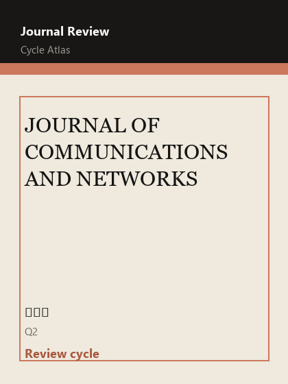 JOURNAL OF COMMUNICATIONS AND NETWORKS 期刊封面
