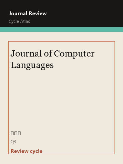 Journal of Computer Languages 期刊封面