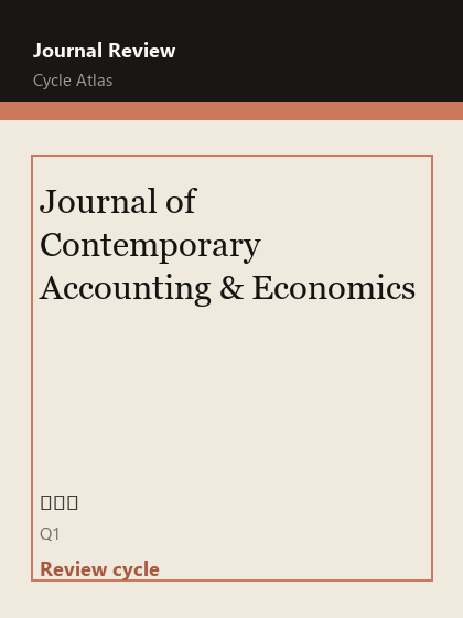Journal of Contemporary Accounting & Economics 期刊封面