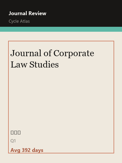 Journal of Corporate Law Studies 期刊封面