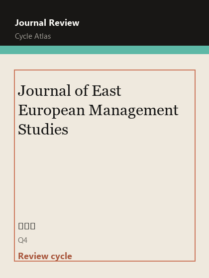 Journal of East European Management Studies 期刊封面