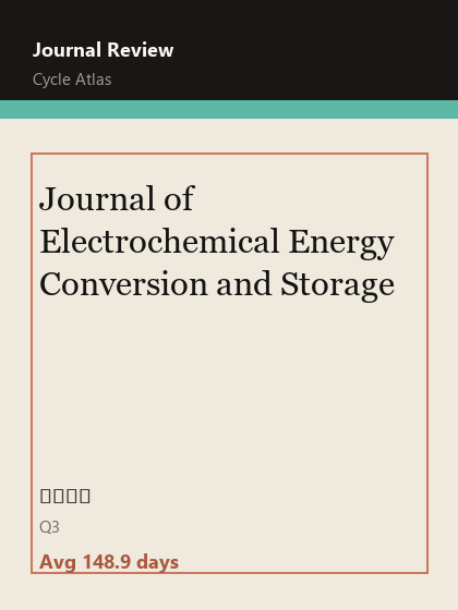 Journal of Electrochemical Energy Conversion and Storage 期刊封面