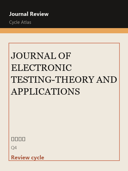 JOURNAL OF ELECTRONIC TESTING-THEORY AND APPLICATIONS 期刊封面