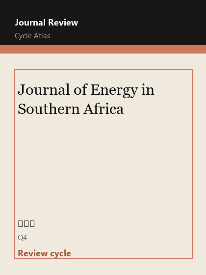 Journal of Energy in Southern Africa 期刊封面
