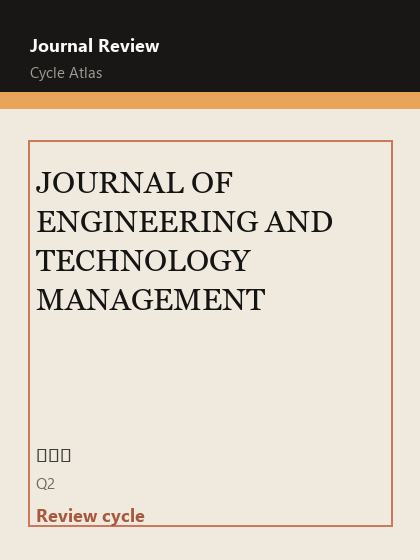 JOURNAL OF ENGINEERING AND TECHNOLOGY MANAGEMENT 期刊封面