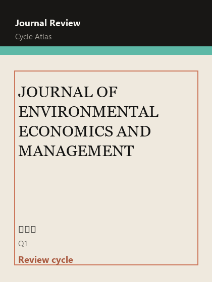 JOURNAL OF ENVIRONMENTAL ECONOMICS AND MANAGEMENT 期刊封面