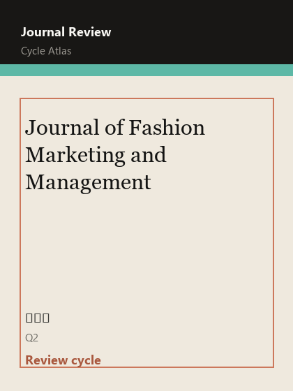 Journal of Fashion Marketing and Management 期刊封面