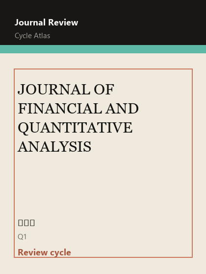 JOURNAL OF FINANCIAL AND QUANTITATIVE ANALYSIS 期刊封面
