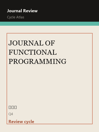 JOURNAL OF FUNCTIONAL PROGRAMMING 期刊封面