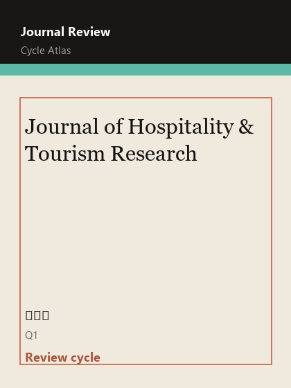 Journal of Hospitality & Tourism Research 期刊封面