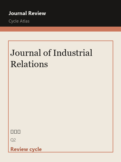 Journal of Industrial Relations 期刊封面