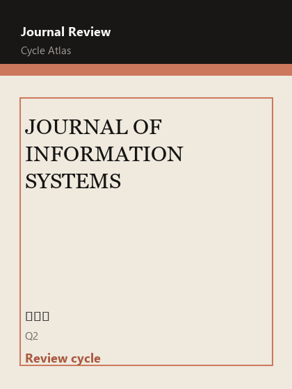 JOURNAL OF INFORMATION SYSTEMS 期刊封面