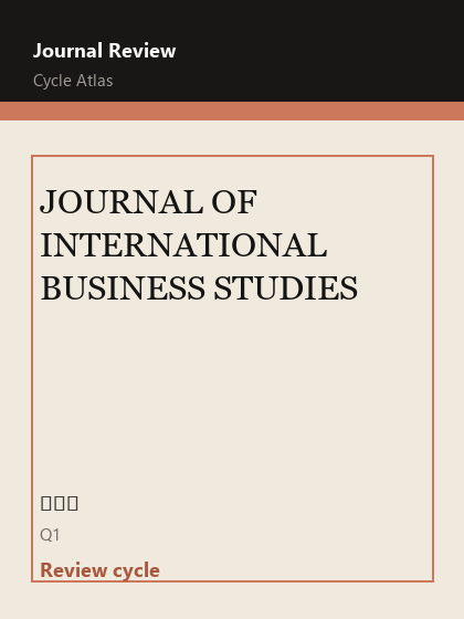 JOURNAL OF INTERNATIONAL BUSINESS STUDIES 期刊封面