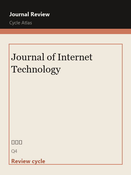Journal of Internet Technology 期刊封面