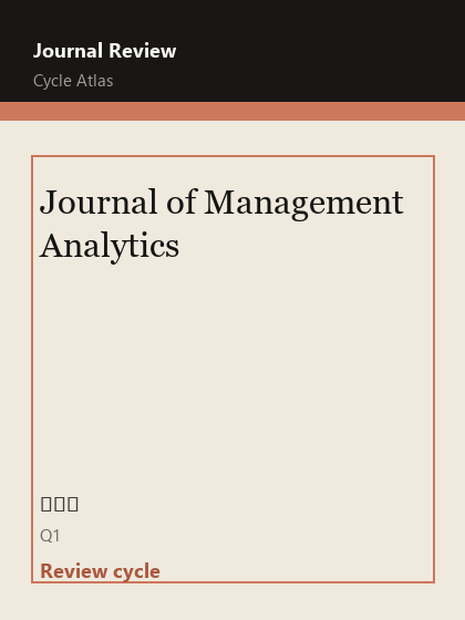 Journal of Management Analytics 期刊封面