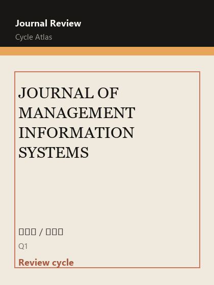 JOURNAL OF MANAGEMENT INFORMATION SYSTEMS 期刊封面