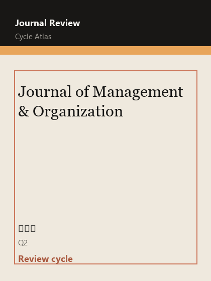 Journal of Management & Organization 期刊封面