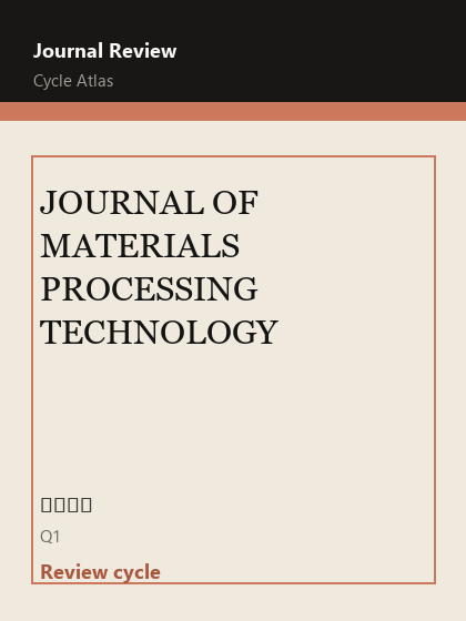 JOURNAL OF MATERIALS PROCESSING TECHNOLOGY 期刊封面
