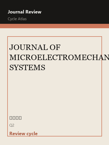 JOURNAL OF MICROELECTROMECHANICAL SYSTEMS 期刊封面