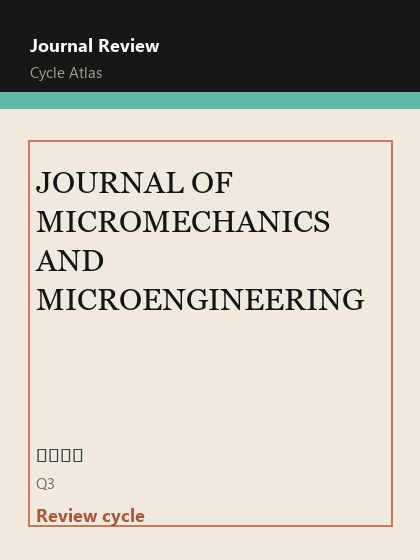 JOURNAL OF MICROMECHANICS AND MICROENGINEERING 期刊封面