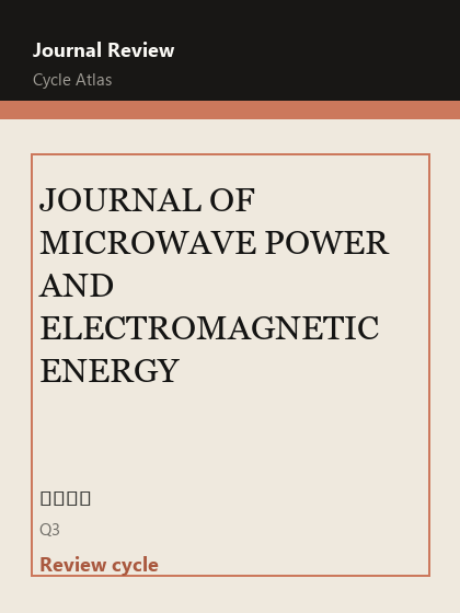 JOURNAL OF MICROWAVE POWER AND ELECTROMAGNETIC ENERGY 期刊封面