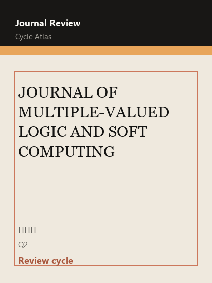 JOURNAL OF MULTIPLE-VALUED LOGIC AND SOFT COMPUTING 期刊封面