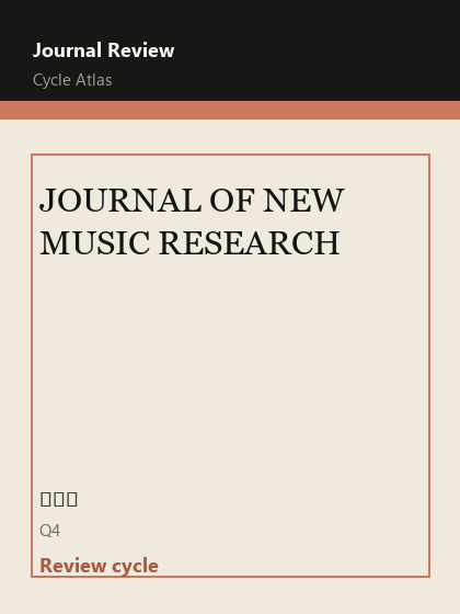 JOURNAL OF NEW MUSIC RESEARCH 期刊封面