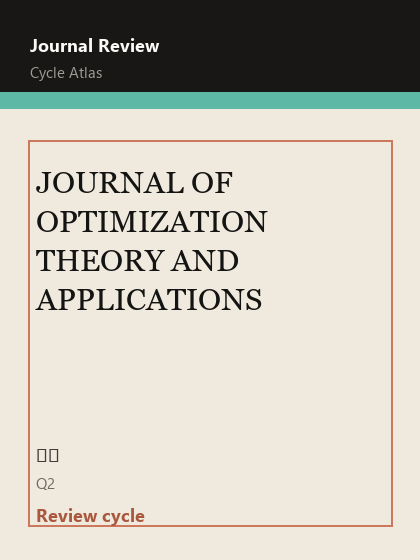 JOURNAL OF OPTIMIZATION THEORY AND APPLICATIONS 期刊封面