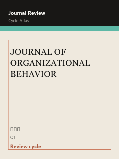 JOURNAL OF ORGANIZATIONAL BEHAVIOR 期刊封面