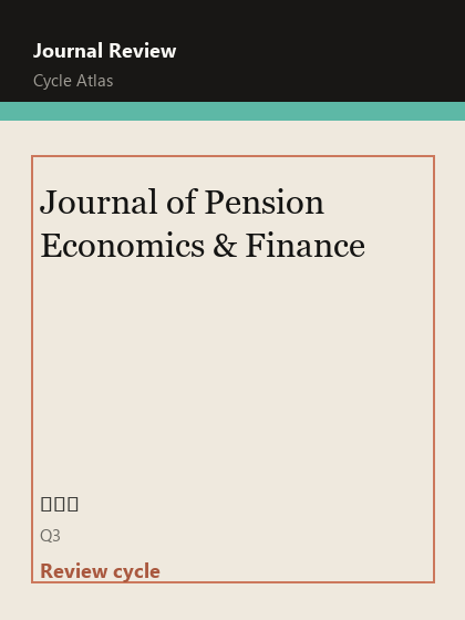 Journal of Pension Economics & Finance 期刊封面