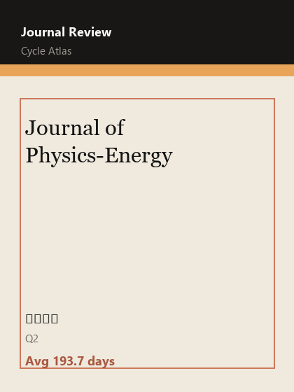 Journal of Physics-Energy 期刊封面
