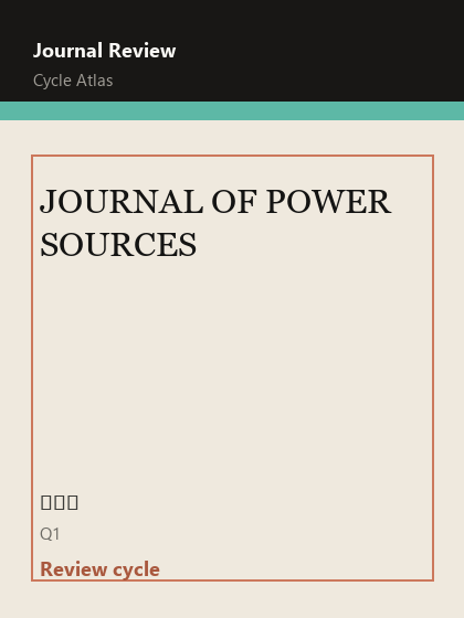 JOURNAL OF POWER SOURCES 期刊封面