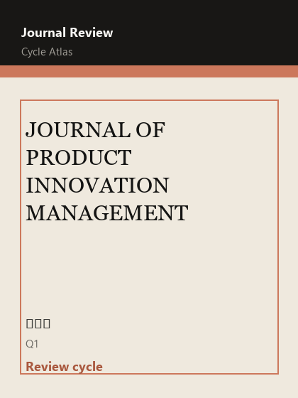 JOURNAL OF PRODUCT INNOVATION MANAGEMENT 期刊封面