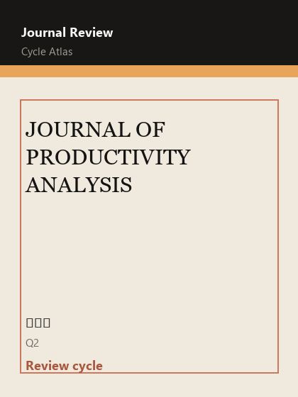 JOURNAL OF PRODUCTIVITY ANALYSIS 期刊封面