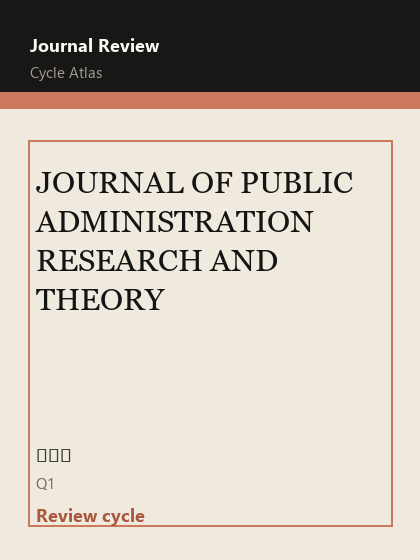 JOURNAL OF PUBLIC ADMINISTRATION RESEARCH AND THEORY 期刊封面