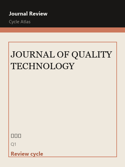 JOURNAL OF QUALITY TECHNOLOGY 期刊封面