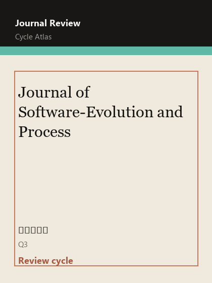 Journal of Software-Evolution and Process 期刊封面