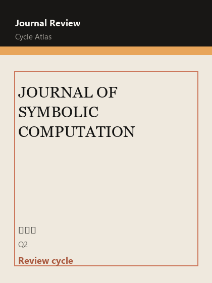 JOURNAL OF SYMBOLIC COMPUTATION 期刊封面
