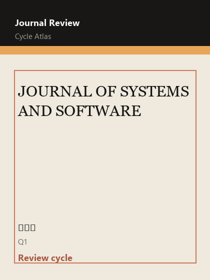 JOURNAL OF SYSTEMS AND SOFTWARE 期刊封面