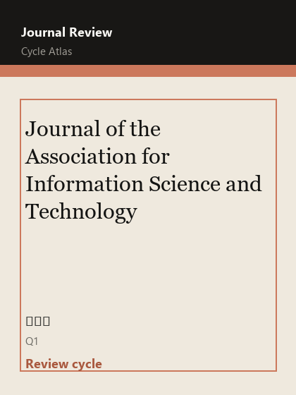 Journal of the Association for Information Science and Technology 期刊封面