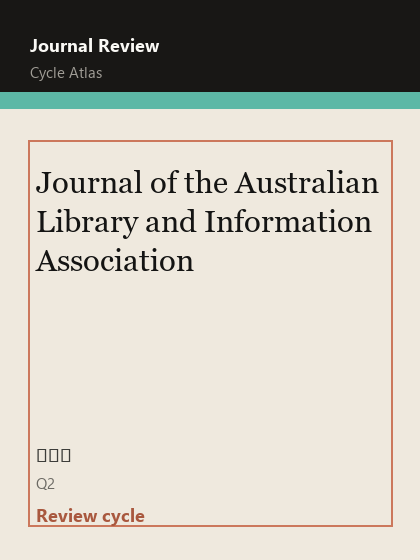 Journal of the Australian Library and Information Association 期刊封面