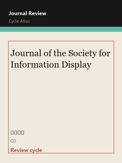 Journal of the Society for Information Display 期刊封面