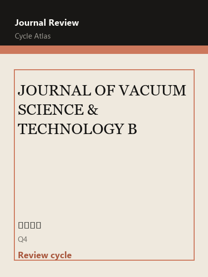 JOURNAL OF VACUUM SCIENCE & TECHNOLOGY B 期刊封面