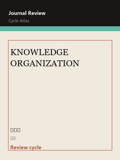 KNOWLEDGE ORGANIZATION 期刊封面