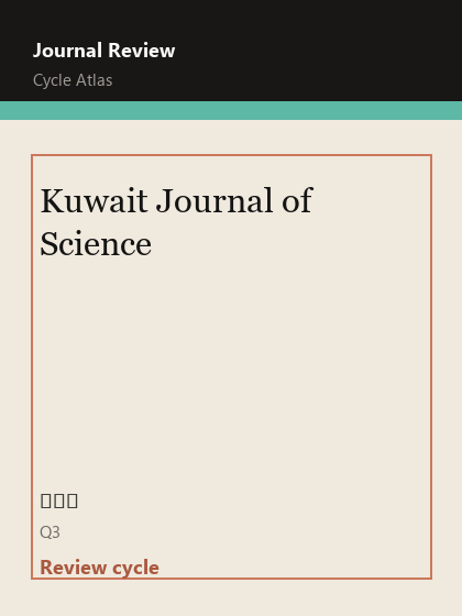 Kuwait Journal of Science 期刊封面