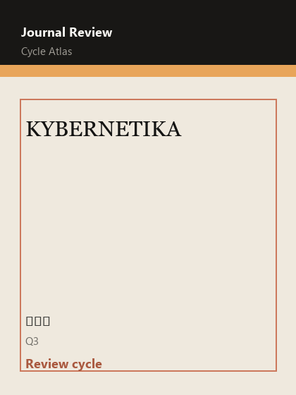 KYBERNETIKA 期刊封面